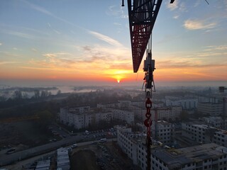 construction site at sunset © Marcin