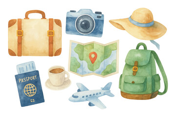 watercolor traveling bundle set collection © James