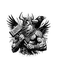 Viking warrior Odin	
