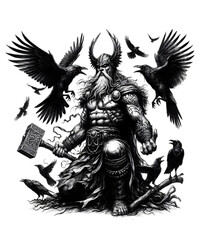 Viking warrior Odin	