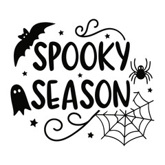 Halloween spooky season svg design for t shirt.