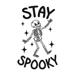 stay spooky t-shirt design and halloween pumpkin vector art

