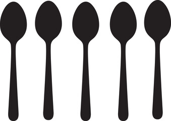 Spoon shape in silhouette image.