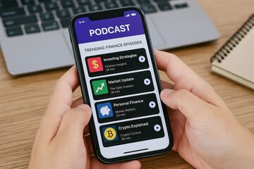 Podcast investing shares strategies and trends in financial markets. A finance podcast offers insights on money, markets, and planning. 
