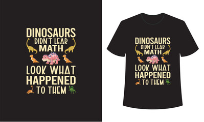Funny Dinosaur Math T-Shirt &ndash; Nerdy STEM Humor Tee