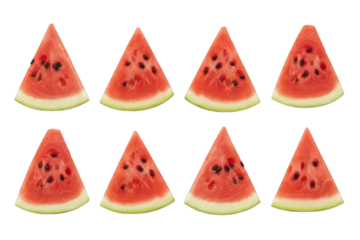 Eight Triangular Watermelon Slices fruit