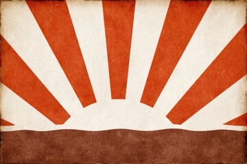 Vintage sunburst graphic with textured paper