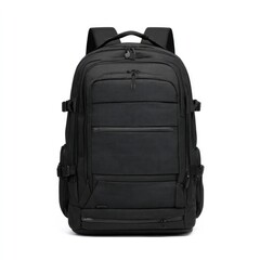 Black backpack with zippered compartments (1)