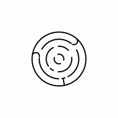 circular maze pattern icon sign vector