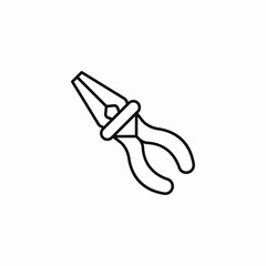 diagonal pliers tool icon sign vector