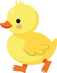 A cute, fluffy yellow chick takes its first steps.