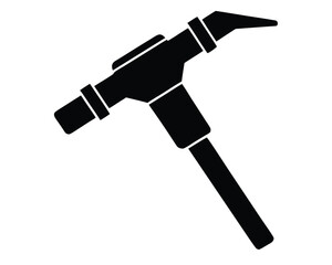 A black pickaxe tool isolated on white background for mining Ai Generated