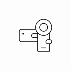 handheld video camera icon sign vector