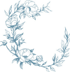 Fototapeta premium Elegant classic ornamental floral frame