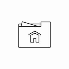 house document folder icon sign vector