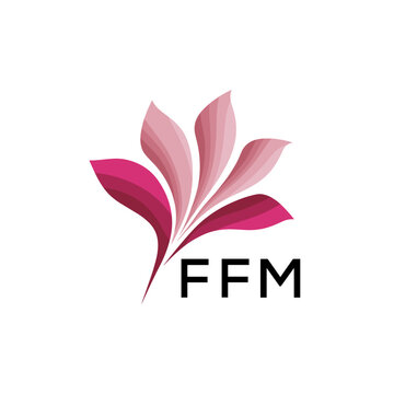 FFM Modern Floral Abstract Logo Design, FFM Later Logo, Creative Botanical Brand Identity, Luxury Flower Emblem for Business

