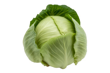 Fototapeta premium Fresh green cabbage head vegetable healthy