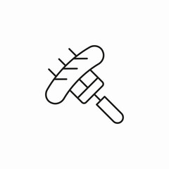 sausage fork grill icon sign vector