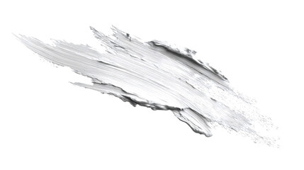 Naklejka premium Thick white paint is being brushed on a transparent background, creating a textured and artistic effect