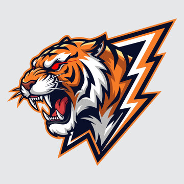 Tiger esports mascot logo