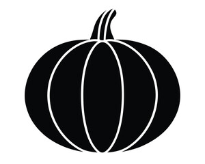 A black and white pumpkin isolated on white background Ai Generated