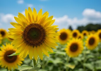 Fototapeta premium The Sunflower's Secret: From Seed to Stunner