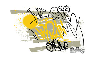 Urban typography art graffiti slogan print,Tees art, Urban typography street art graffiti breakdance slogan print with paint splash effect, typography street art graffiti slogan.eps