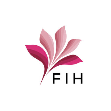 FIH Modern Floral Abstract Logo Design, FIH Later Logo, Creative Botanical Brand Identity, Luxury Flower Emblem for Business
