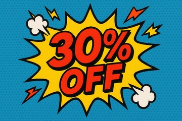 Fototapeta premium Comic-style pop art illustration featuring a bold 