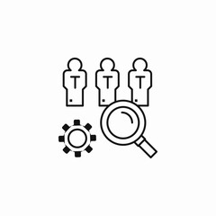 team search magnifying glass icon sign vector