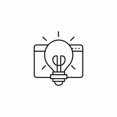 web idea solution icon sign vector