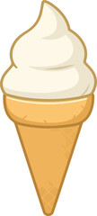 Delicious Creamy Vanilla Ice Cream Cone A Refreshing Summer Treat