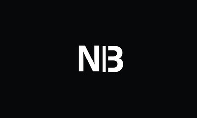 Obraz premium NB,B,N,N,B,B,N abstract, letters, logo, monogram, style, symbols, ambitions, icons, 