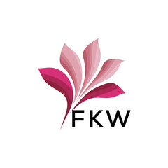 Obraz premium FKW Modern Floral Abstract Logo Design, FKW Later Logo, Creative Botanical Brand Identity, Luxury Flower Emblem for Business 