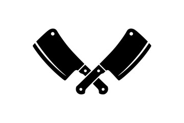 Crossed cleavers silhouette