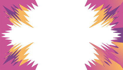 Abstract design with vibrant, jagged edges radiating from the center.