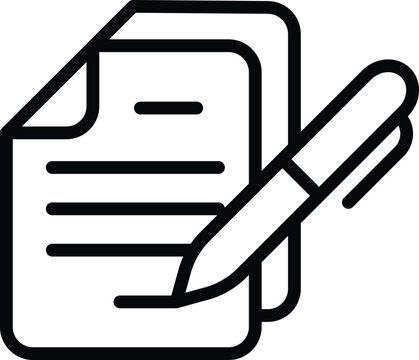 Document Icon, Pen, paper icon