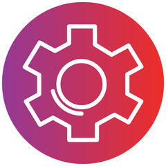 Gear line icon style