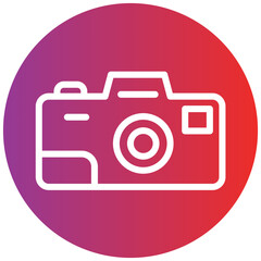 Camera line icon style