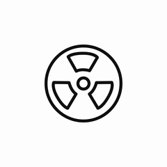 radiation symbol warning icon sign vector