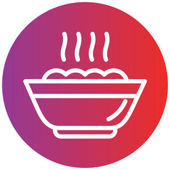 Bowl line icon style