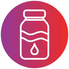 Water Jar line icon style