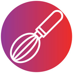 Whisk line icon style