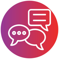 Conversation Line Icon Style