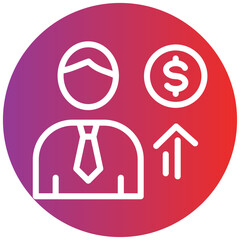 Financial Advisor line icon style