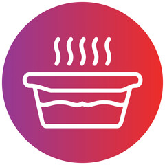 Hot Tub Line Icon Style