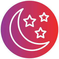 Night Line Icon Style