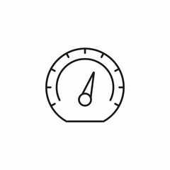 analog gauge meter icon sign vector