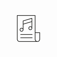 music sheet notes  icon sign vector
