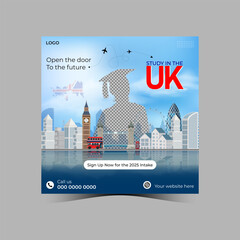 Social media post design to promote studying in the UK